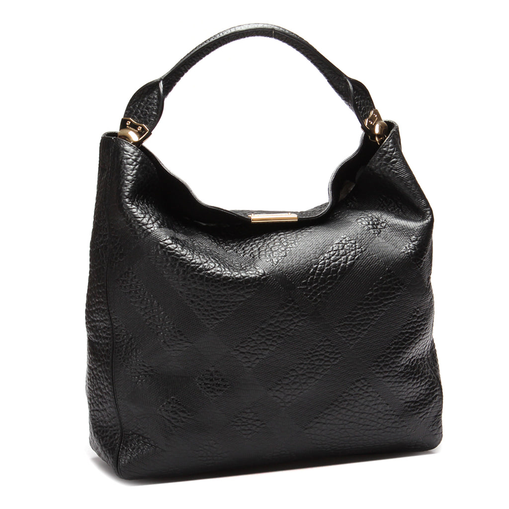 Leather Lindburn Hobo Bag | Used & Preloved Burberry Shoulder Bag | LXR ...