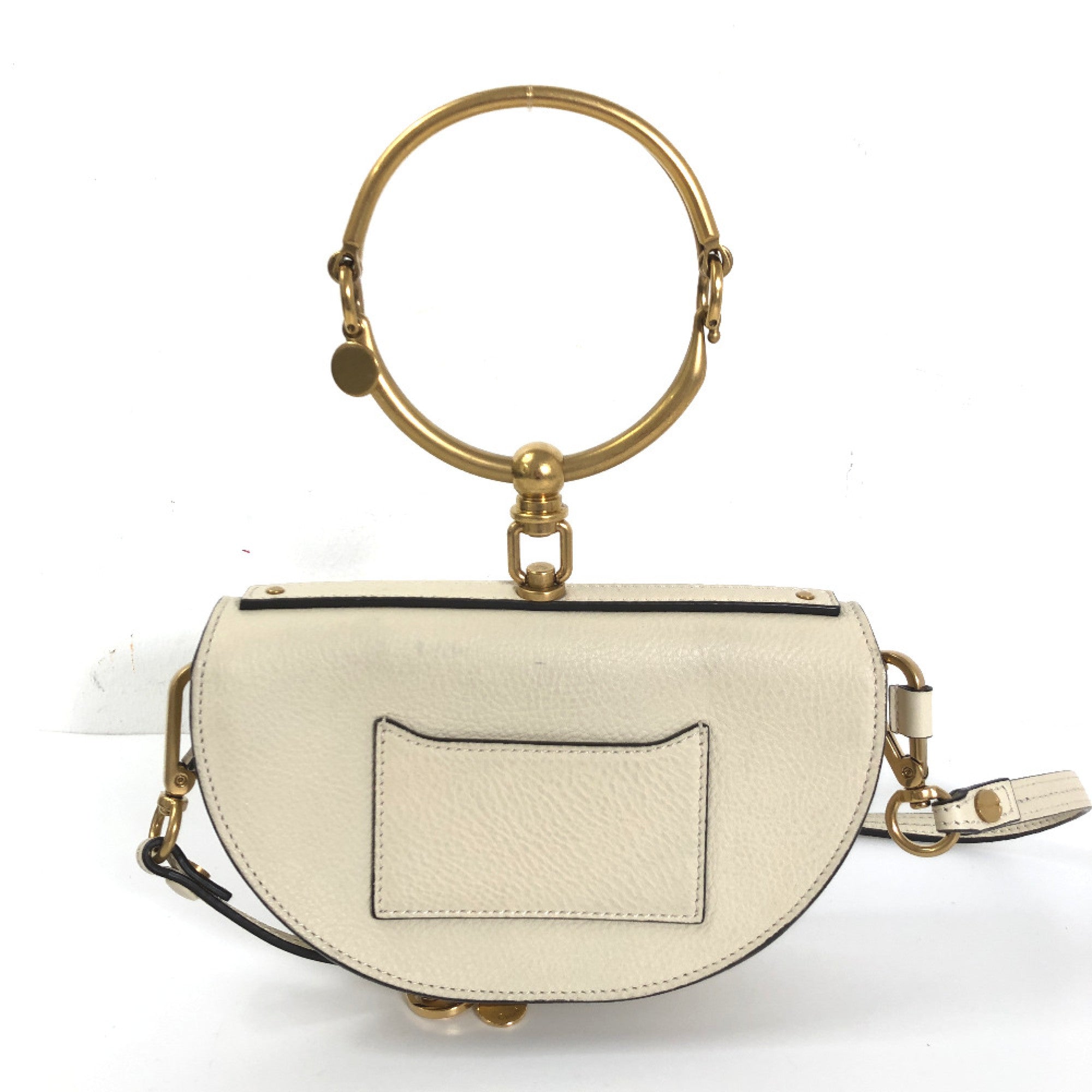 Chloé // White Leather Small Nile Bracelet Bag – VSP Consignment