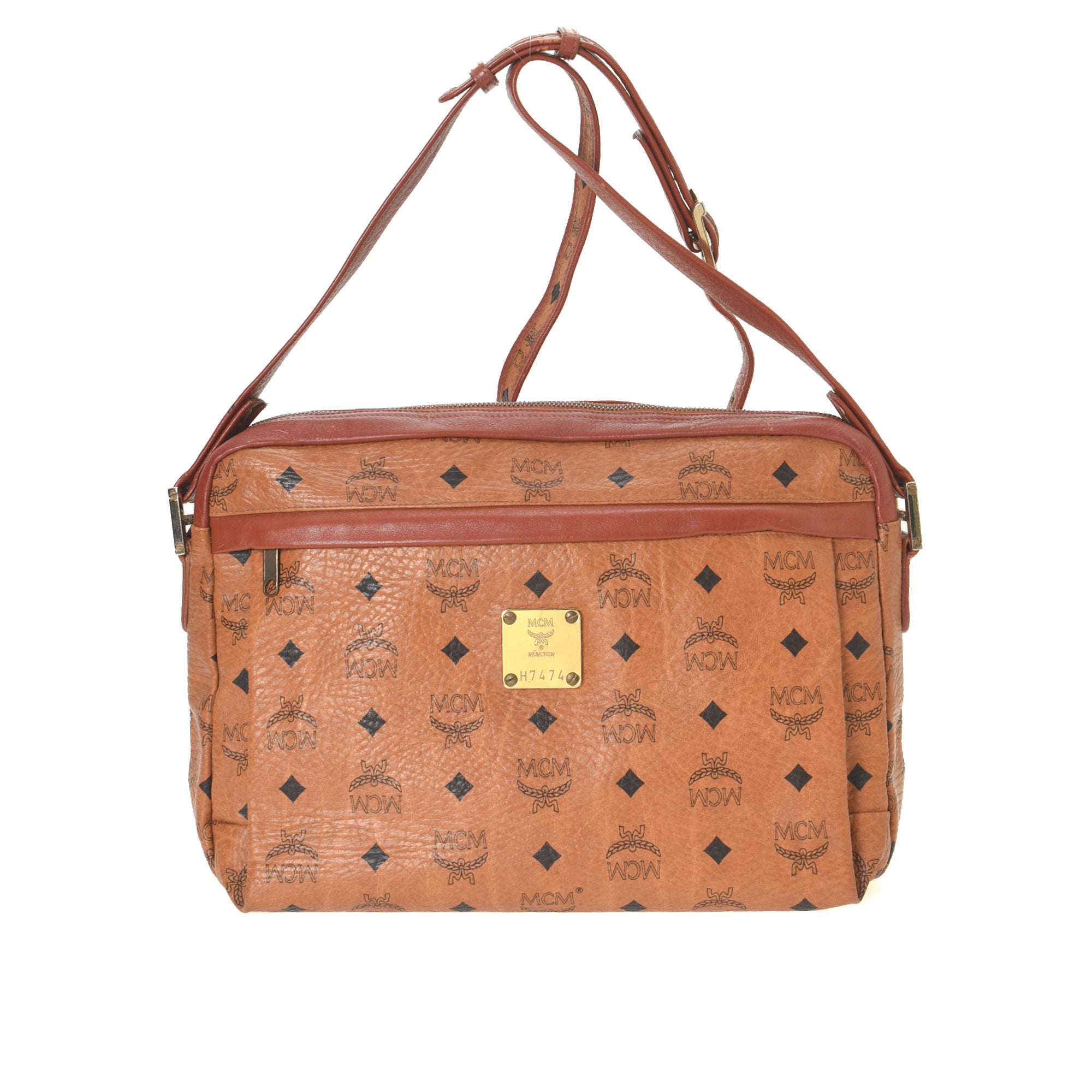 Sold at Auction: AUTHENTIC MCM LEATHER HAND BAG
