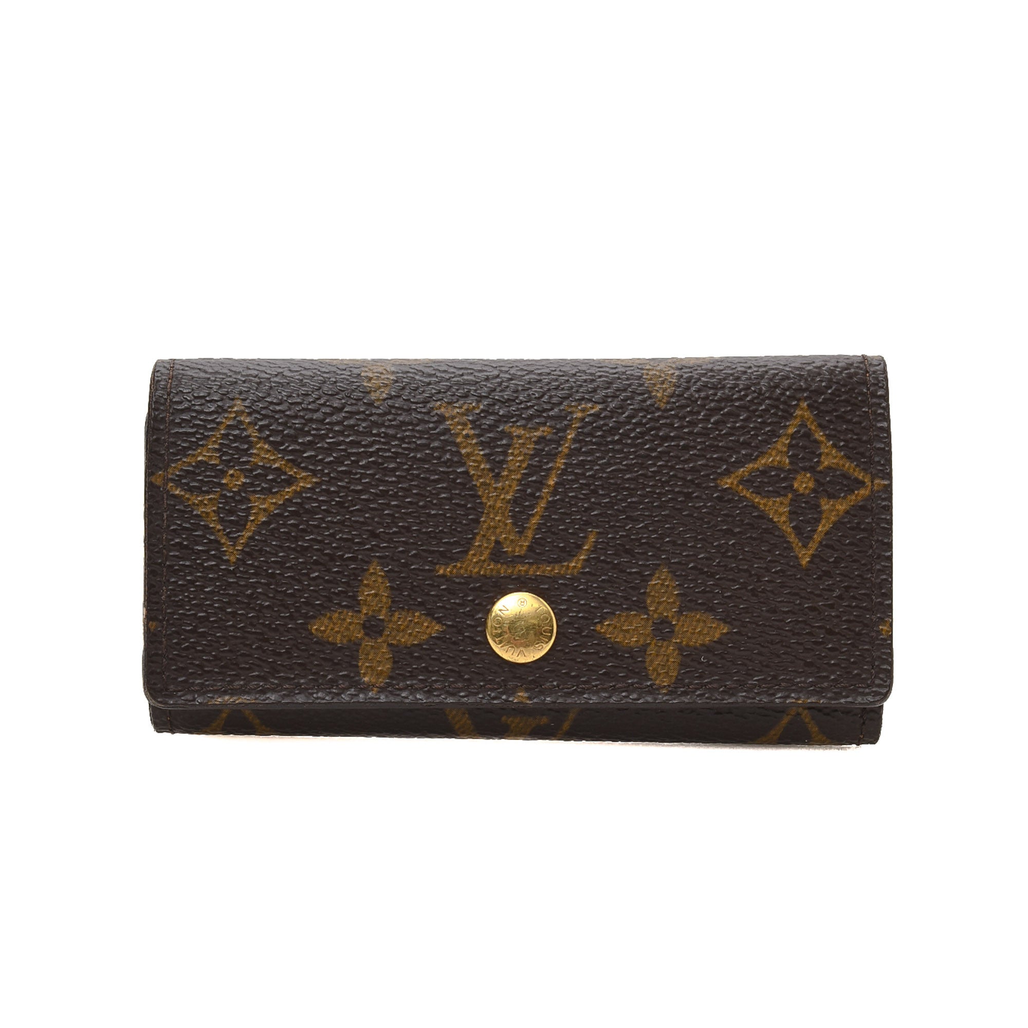 Authentic Louis Vuitton Monogram Canvas Zip Around 6 Key Holder Case