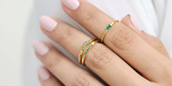 Sakshi Nisha Shanti Emerald Ring