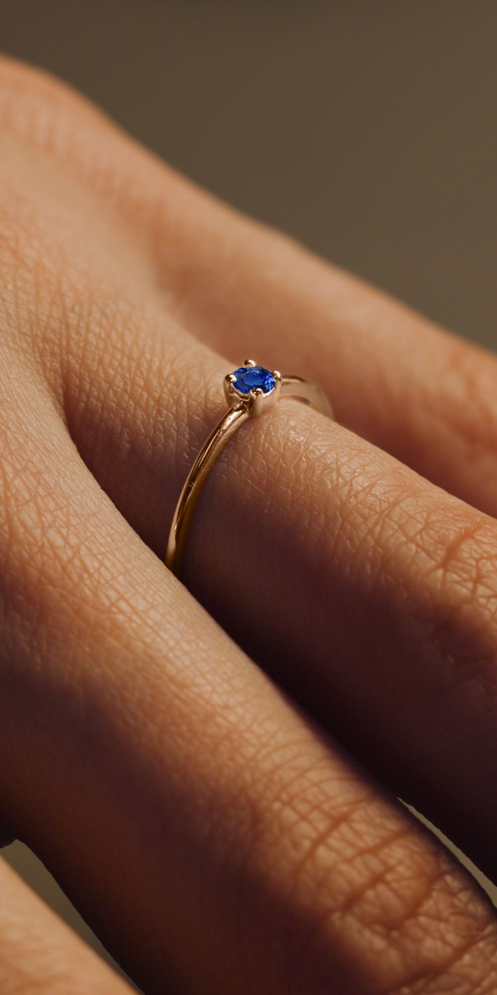 Saral Sapphire Solitaire Ring