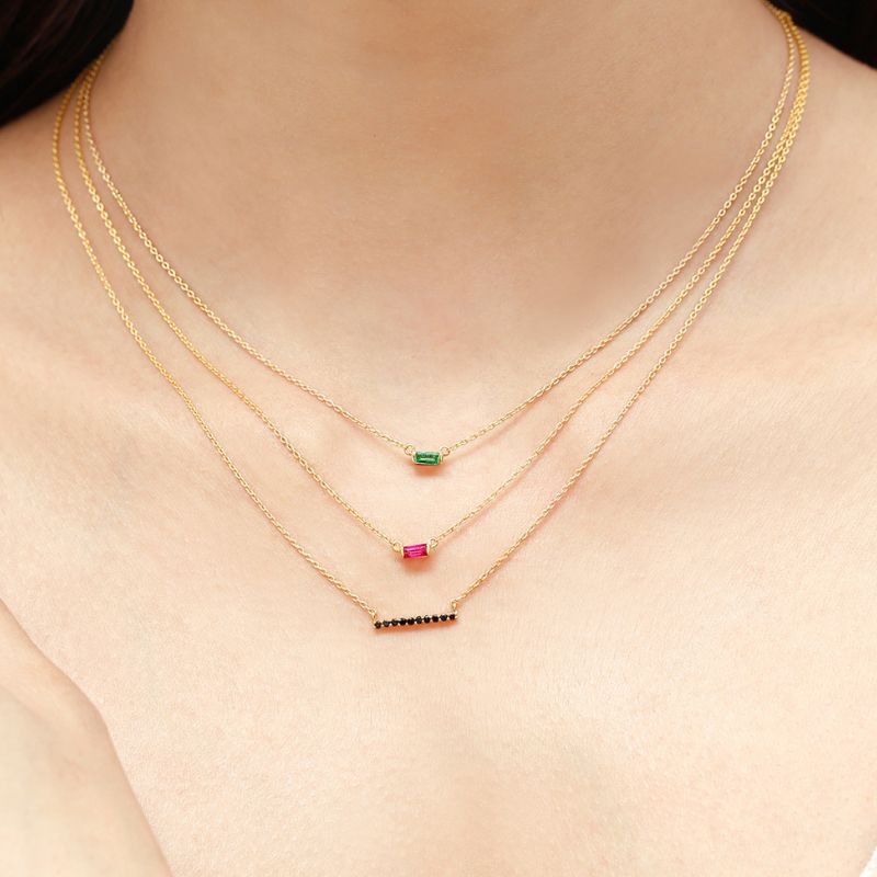 Vermeil Emerald Shanti Ruby Shanti Black Diamond Ujala Necklaces