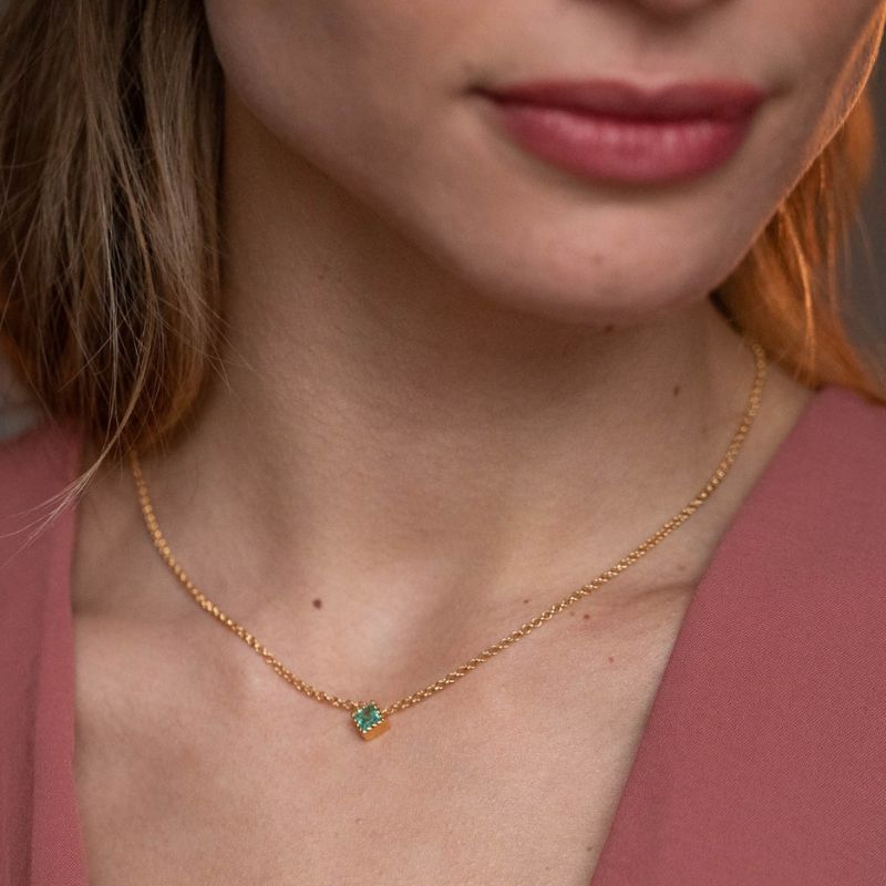 Indrani Emerald geometric necklace