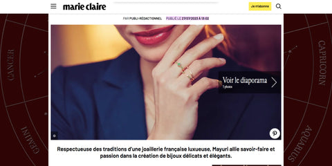 Magazine Marie Claire / Article Mayuri / juillet 2023