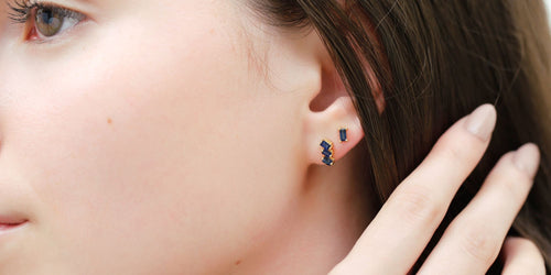 Vermeil Sapphire Yatra Jivane earrings