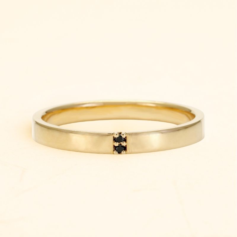 unisex black diamond ring Kabir