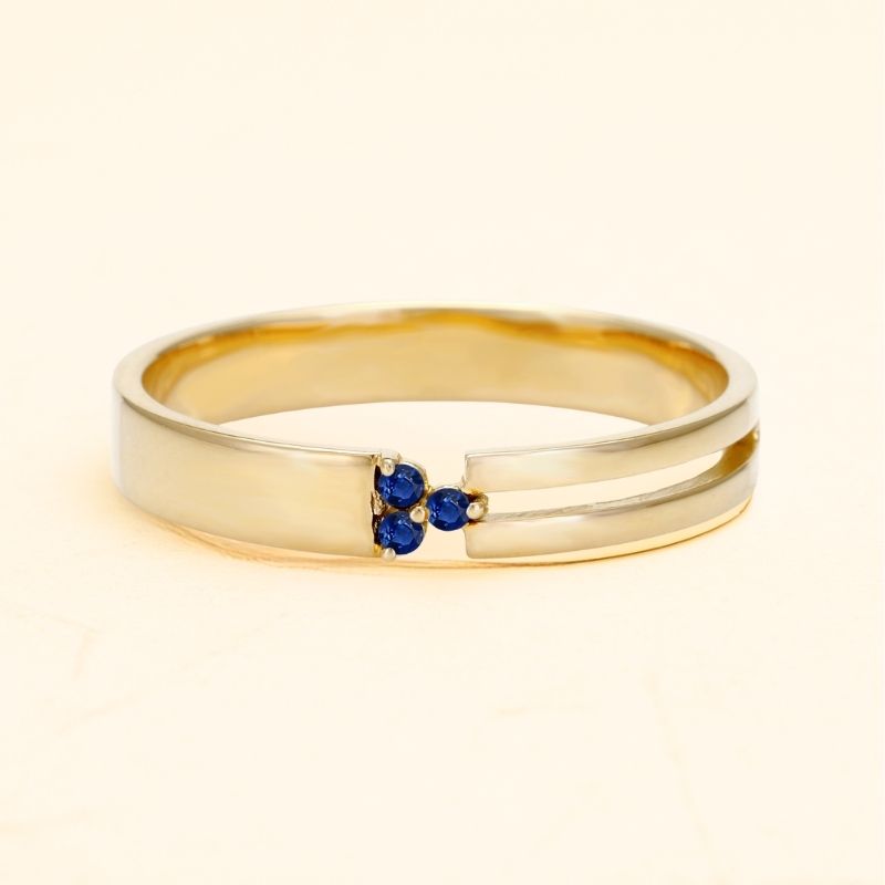 Vibhu sapphire trio ring