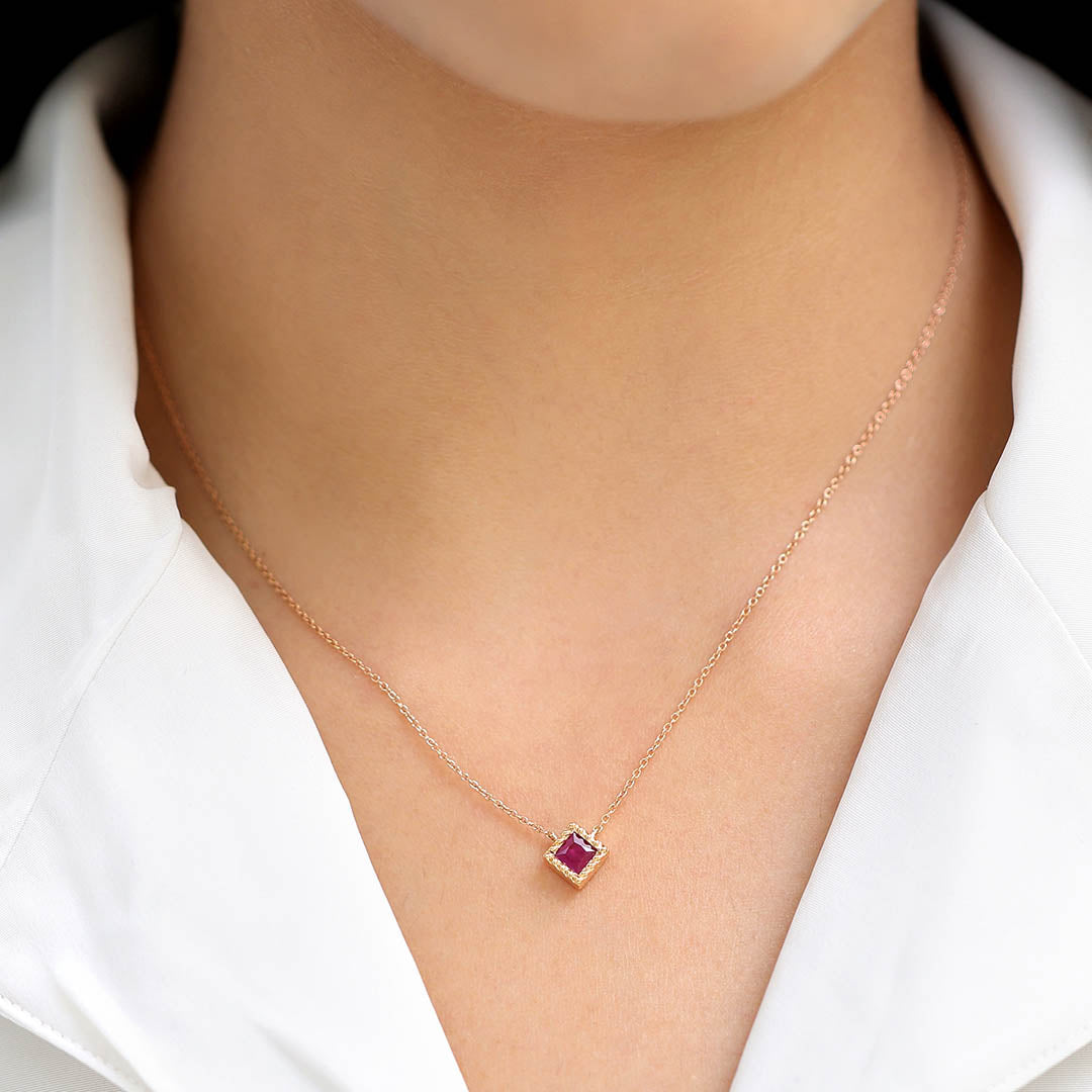ruby necklace rose gold princess indrani