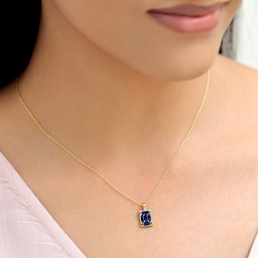 atma geometric sapphire necklace