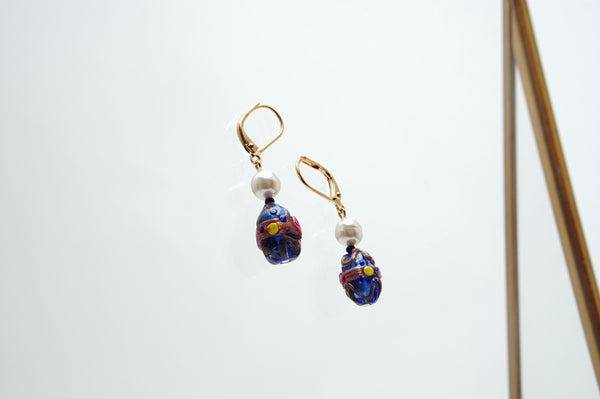 Pierced Earring Sasso［elba］〈ベネチアンガラスビーズ