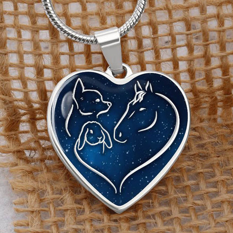 Dog Bunny Horse pendant necklace