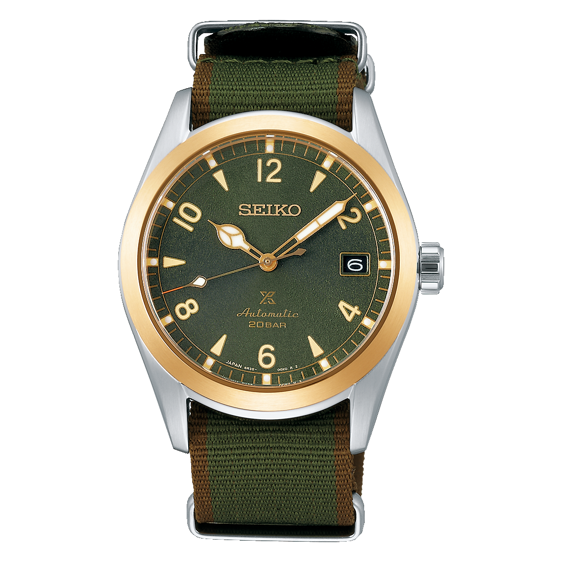 Seiko Prospex Alpinist Gold Bezel SPB212J1 – Russell Jewellers