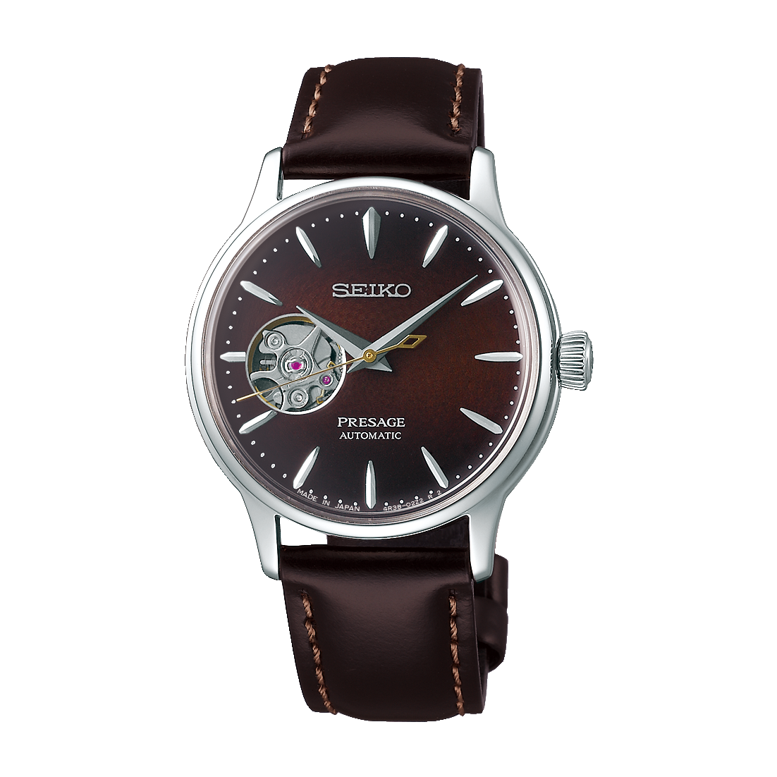 Seiko Presage Ladies' Cocktail Time Open Heart Brown – Russell Jewellers