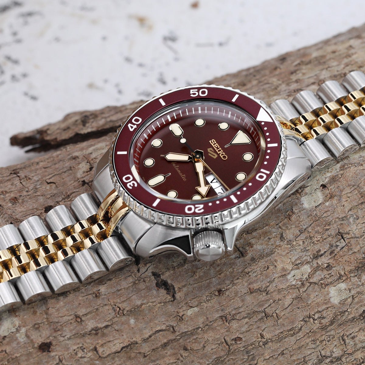 Super-J Louis 316L Two Tone for Seiko 5 Sports SRPD – Russell Jewellers