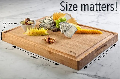 Culinary bamboo butcher block cutting board