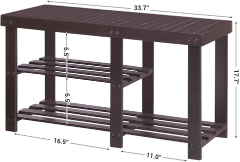 bamboo shoe rack bench