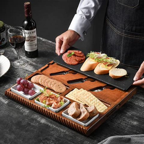 Acacia Cheese Board Charcuterie Set Platter