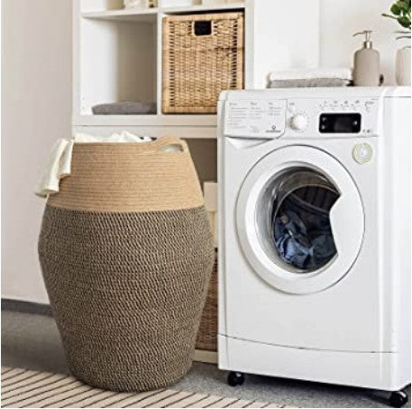 cotton rope jute hamper laundry basket