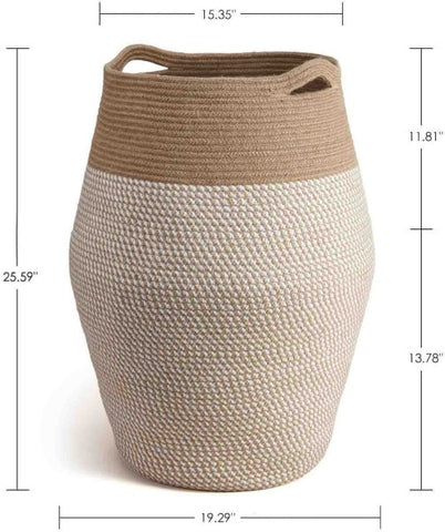 cotton rope laundry basket hamper