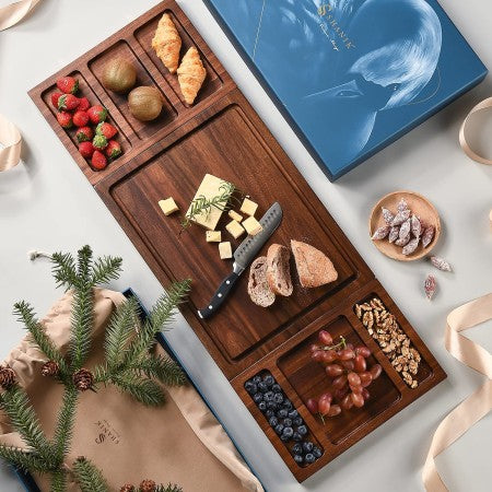 Magnetic acacia charcuterie board cutting board