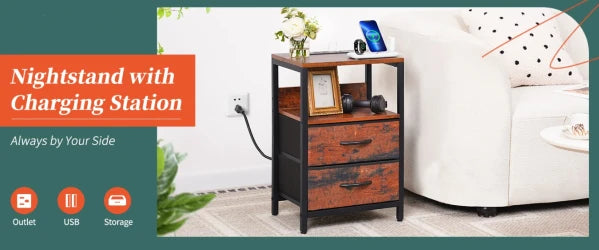 nightstands with charging station