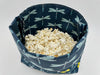 Blue Microwave Popcorn Bag, Reusable Bag for Making Microwave Popcorn