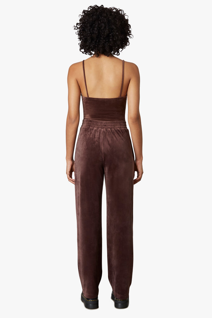 Velour Baller Pant - Espresso