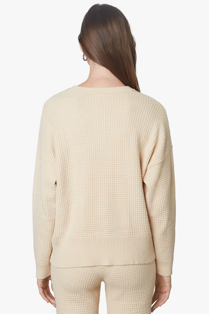 Oatmeal Waffle Knit Sweater - FINAL SALE – Inherit Co.