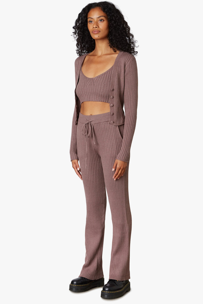 Espresso Rib Knit Pants – Nicoletaylorboutique