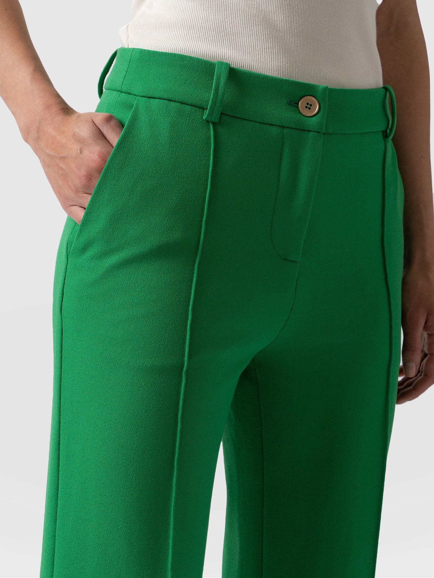 Cambridge Tailored Wide Leg Pant Emerald Green - Women's Trousers ...