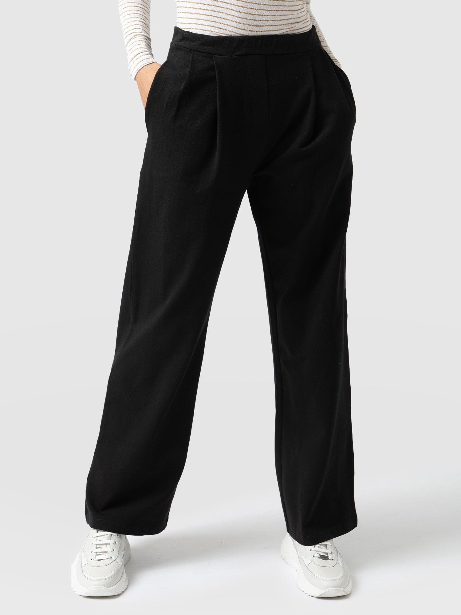 Camden Wide Leg Pant Black - Women's Trousers | Saint + Sofia® UK