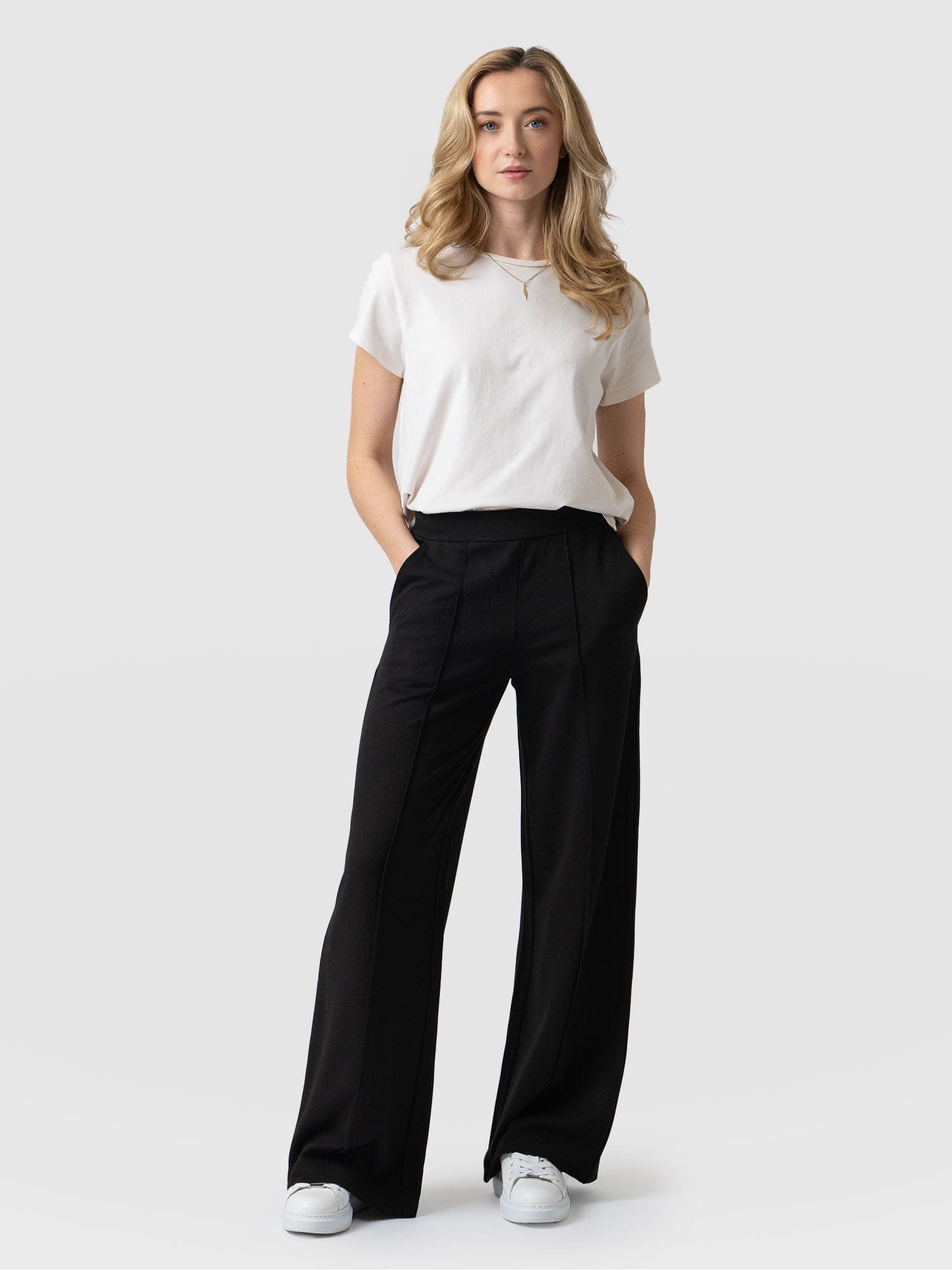 Keller Wide Leg Pant - Black - Saint  Sofia UK product image