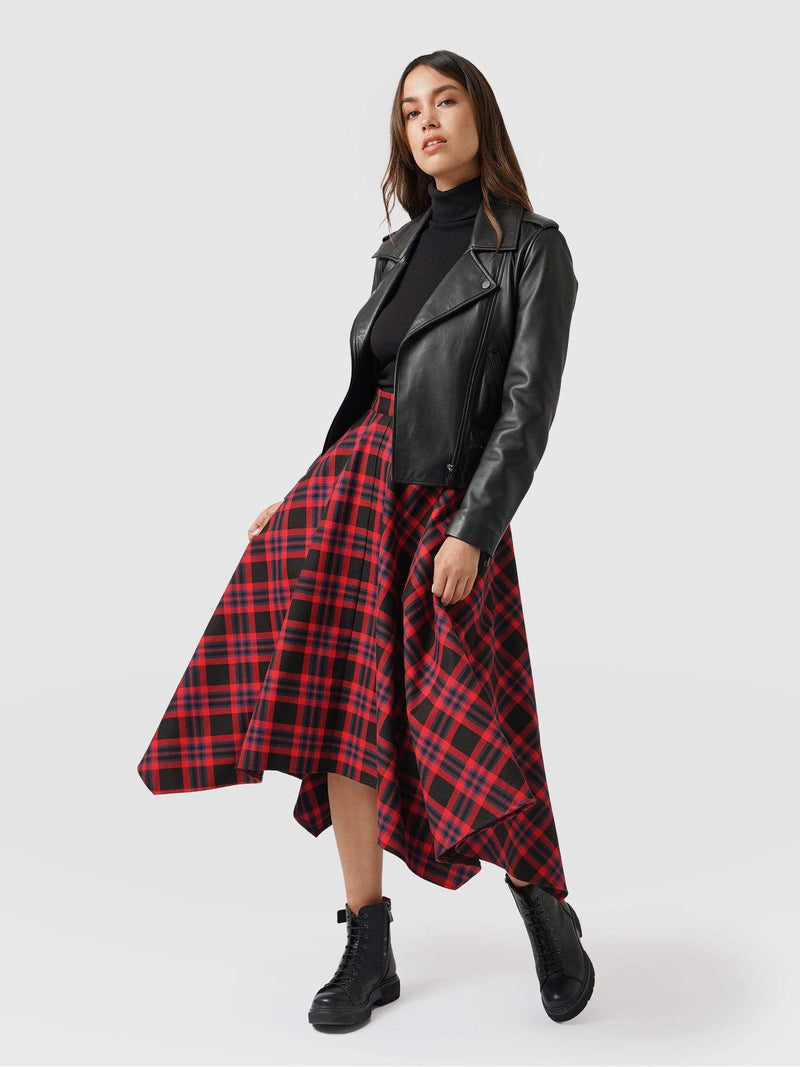 Noho Skirt Red Check - Women's Skirts | Saint + Sofia® UK – Saint and ...