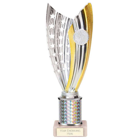 Trident Laser Cup Silver & Blue TR23505 – All Sports Trophies