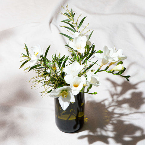 reuse candle vessel to create a vase