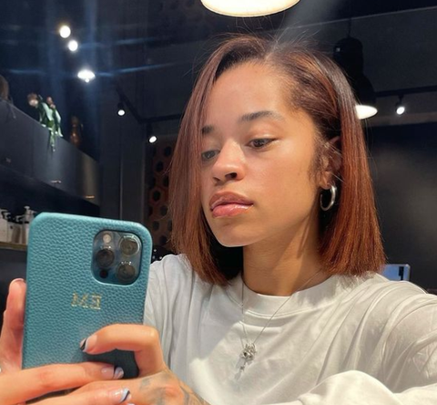 Ella Mai in ginger ombre bob haircut