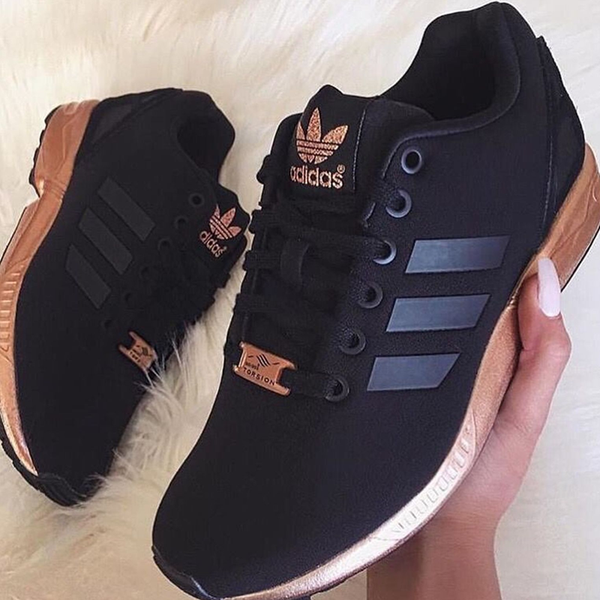 black and gold adidas trainers