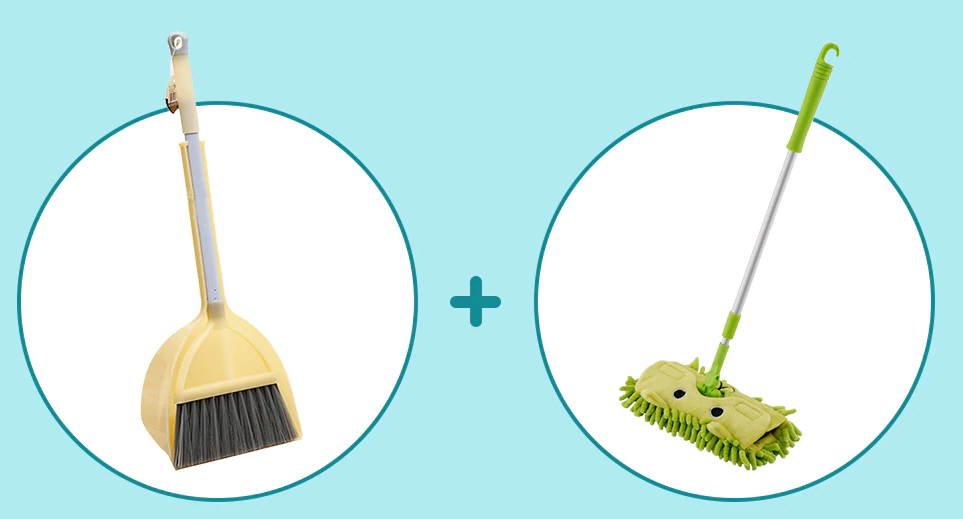 child size broom and dustpan