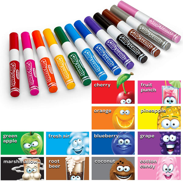 Crayola - Silly Scents Scented Markers, Washable Markers, 12 Count