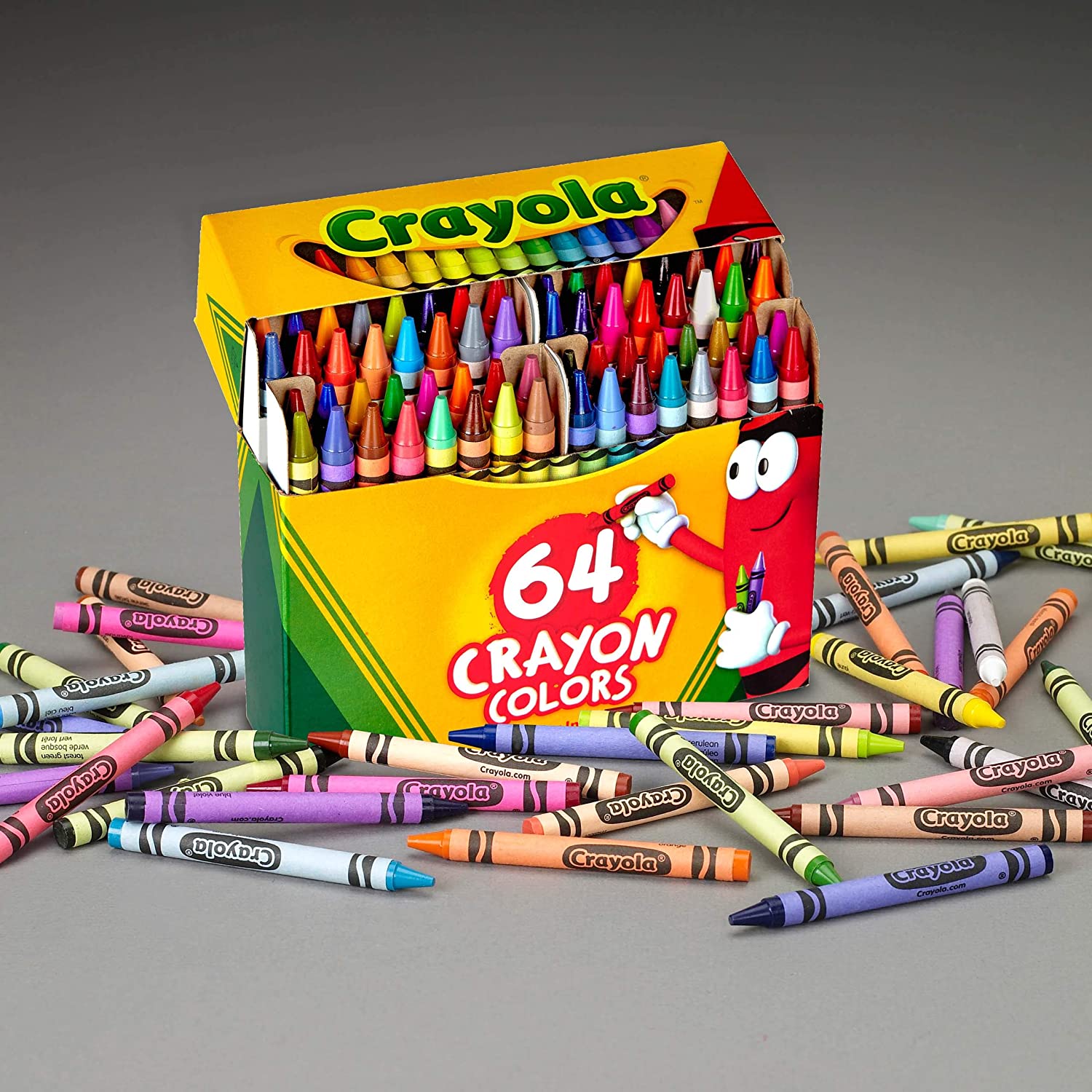 crayons with sharpener