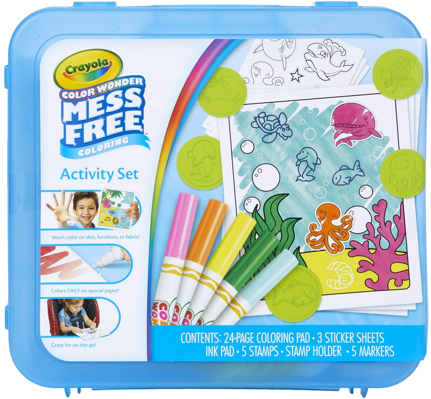 Crayola Color Wonder Mess Free Art Kit Coloring Activity Set, 30+P