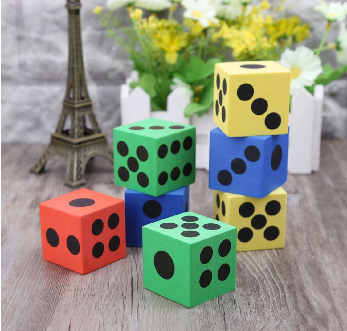 12pcs EVA Foam Dice - RightToLearn.com.sg