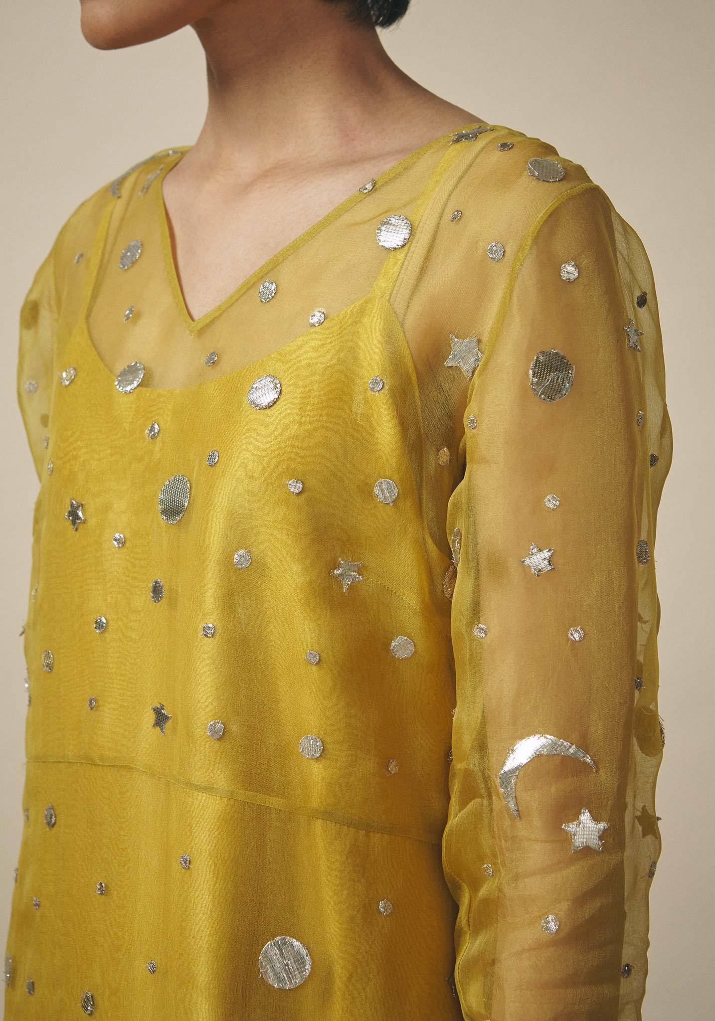 zara yellow embroidered dress