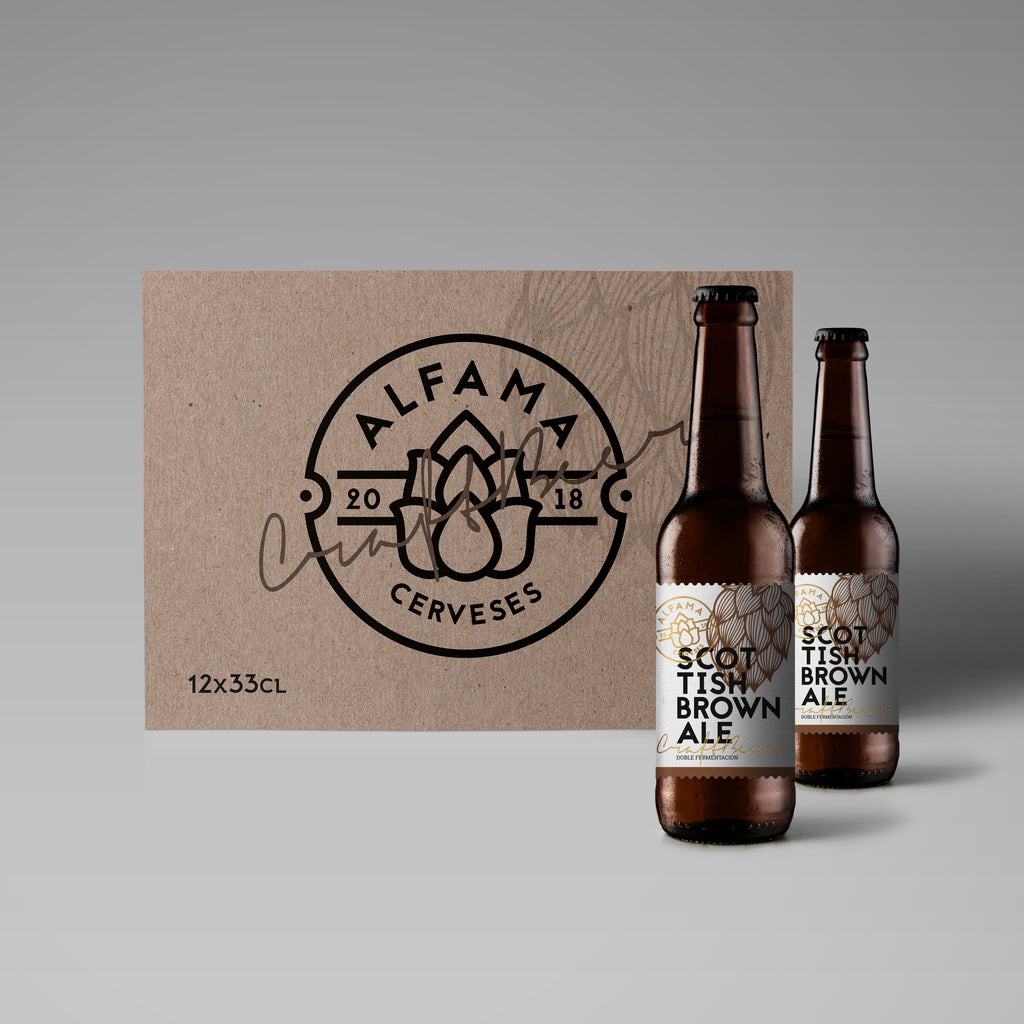 Alfama Scottish Brown Ale CAJA 12 BOTELLAS - Cerveses Alfama