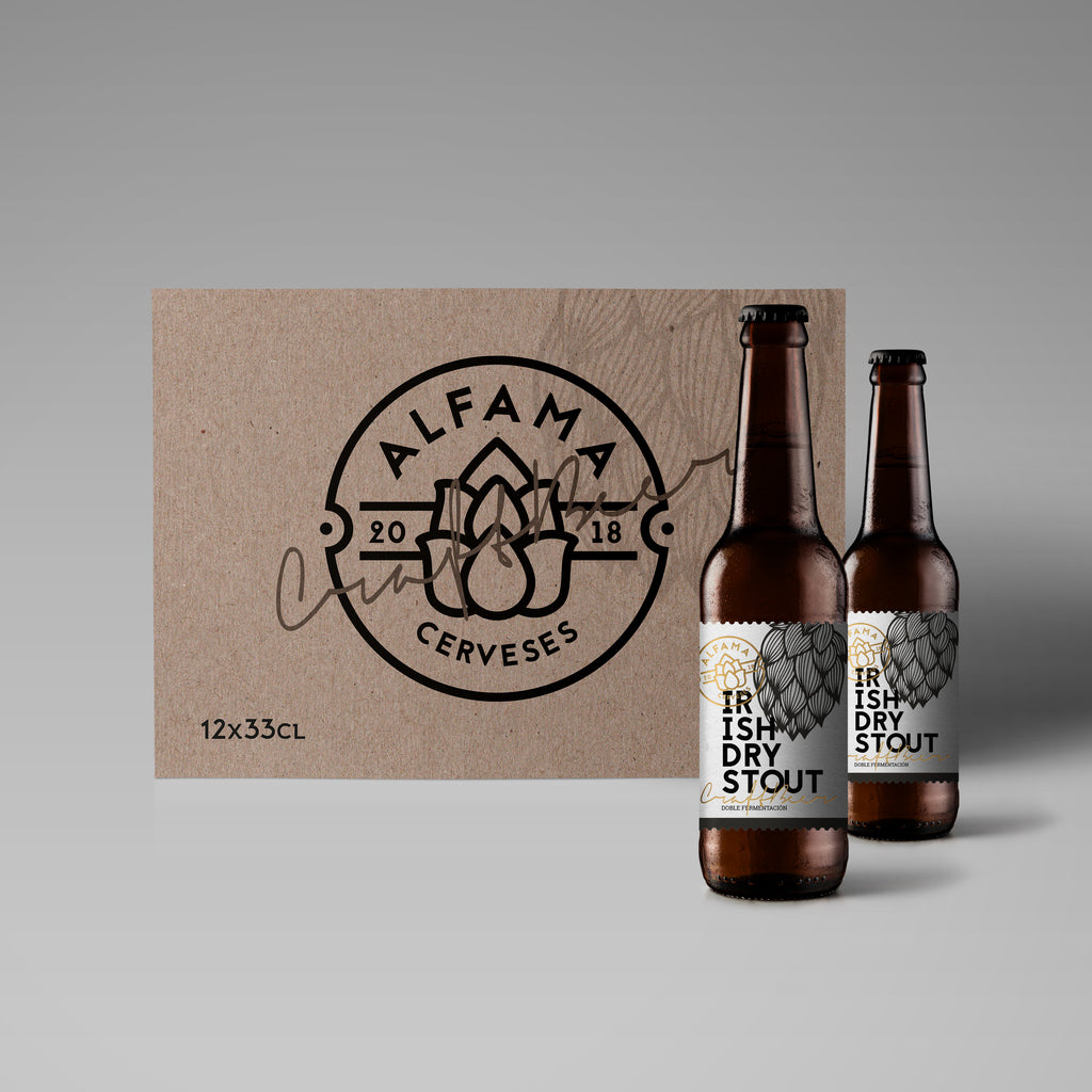 Alfama Irish Dry Stout CAJA 12 BOTELLAS - Cerveses Alfama