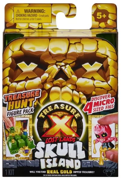  TREASURE X Lost Lands Skull Island Frost Tower Micro Playset,  15 Levels of Adventure. Survive The Traps and Discover 2 Micro Sized Action  Figures. Will You Find Real Gold Dipped Treasure? 