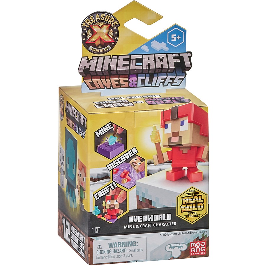 Soldes Moose Toys Minecraft Treasure X Caves and Cliffs 2024 au