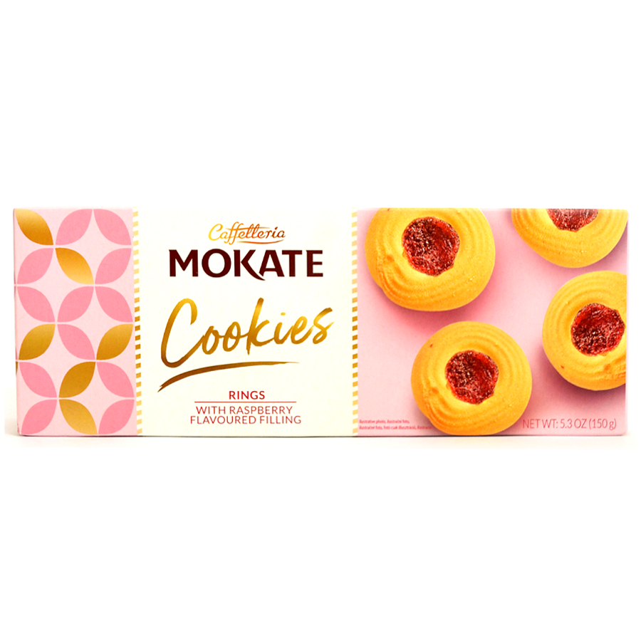 Cookie Rings with Raspberry Filling (150G) - Mantra Foods