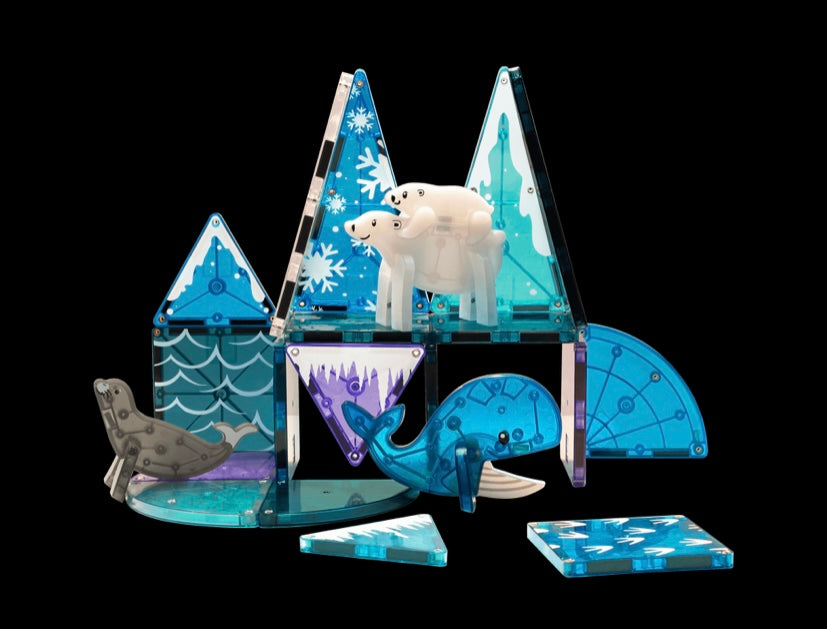 magna tiles arctic animals